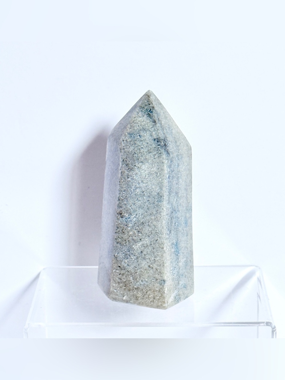 Rare Trolleite Crystal Tower – Blue & White Obelisk Point 4.35” 357g